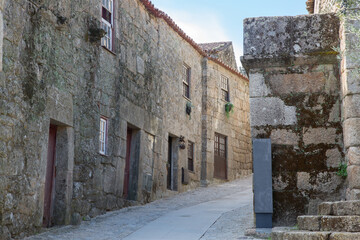 Fototapeta na wymiar Empty Street in Sortelha, Portugal