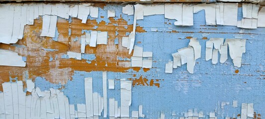 Old peeling paint on the wall. Abstract texture background.