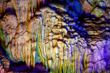 Natural caves and stalactites in Yilingyan, Nanning, Guangxi, China