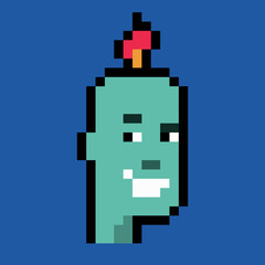 Obraz premium pixel portrait of a man with a cartoonish appearance 3