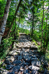 Tourist trail in the High Tatras in Slovakia