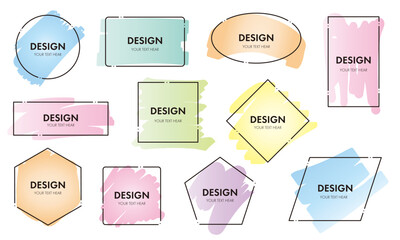 落書き　フレーム 　カラフル