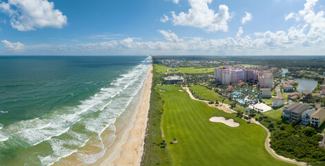 Aerial view of Palm Coast, Florida. September 2022