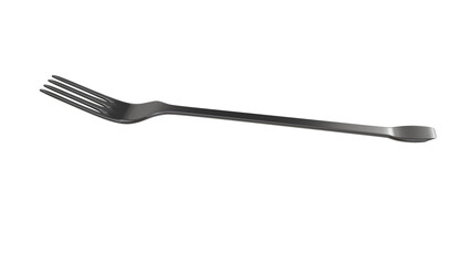 A 3D Render of a stainless steel fork