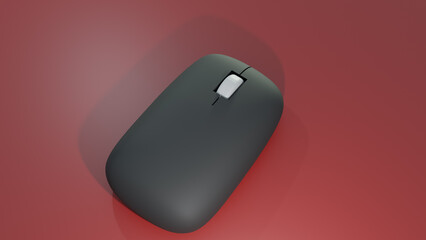 3d render of a wireless computer mouse
