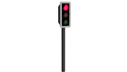 A 3d render of A Traffic Light suitable for use as a web decoration or icon. - 533009400