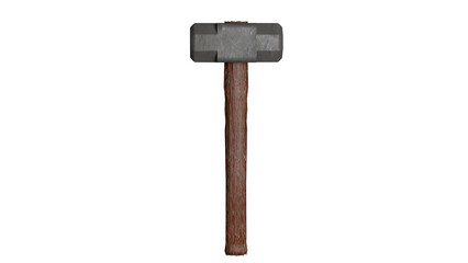 A 3d render of A Sledge Hammer suitable for use as a web decoration or icon. - 533009403