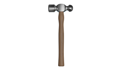 A 3d render of A Ball and Peen Hammer suitable for use as a web decoration or icon. - 533009405