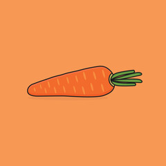Flat Carrot and vegetable logo design illustrator design trends 2022