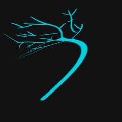 silhouette of a tree  with a butterfly