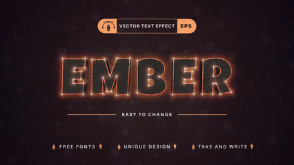 Ember - Editable Text Effect, Font Style