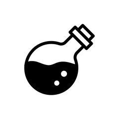 Chemistry laboratory flask vector icon	