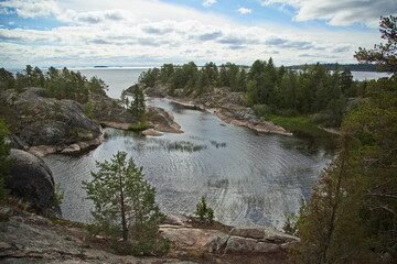 Rocky bays (skerries) of Lake Ladoga.