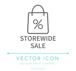 Storewide Sale Line Icon