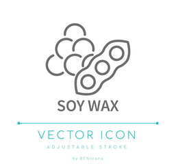 Soy Wax Line Icon