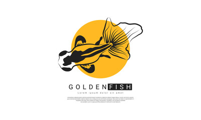 Goldfish logo, aesthetic for your decoration & design needs
