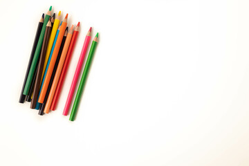 Color pencils isolated.