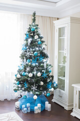 beautiful christmas tree decorated