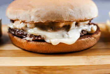 hamburger on white background