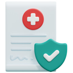 Obraz premium contract 3d render icon illustration