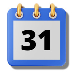 Calendar date 3d icon	
