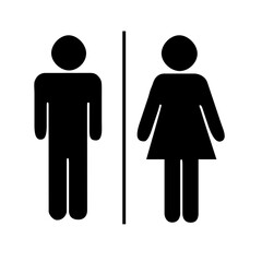 WC sign icon. Toilets Icon Unisex.Toilet symbol. Vector man and woman icons. - 533019070