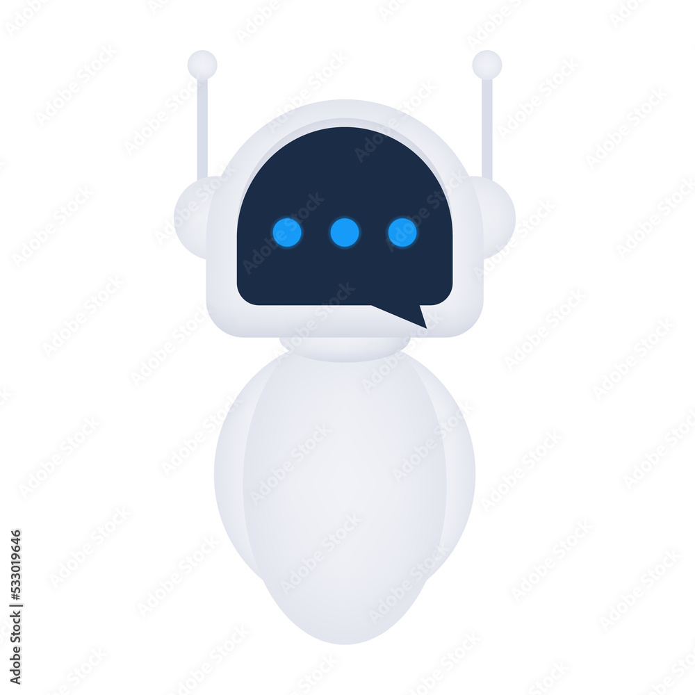 Poster robot icon. bot sign design. chatbot symbol concept. voice support service bot. online support bot. 