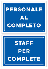 Fototapeta premium Personale completo, cartello, edilizia, cantiere, lavori, strada, avviso, segnaletica, ponteggi, edifici, aziende, cantieri, città, palazzi, opere murarie, architettura, negozio
