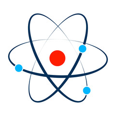 Atom icon , atom symbols on white background