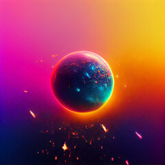 Naklejka premium colorful galaxy 