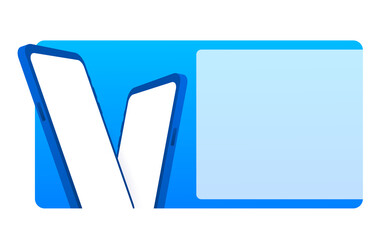 Download page of the mobile app. Empty screen smartphone for you app. Download app.  stock illustration.