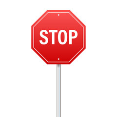 Stop sign for banner design. Information sign.  stock illustration