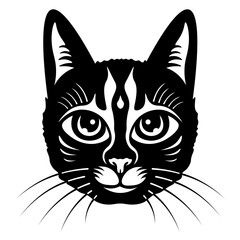 Cat face SVG, Cat head silhouette, Cat SVG, Kitten SVG, Kitty SVG, Cute cat SVG, Pet SVG, Cat cut file