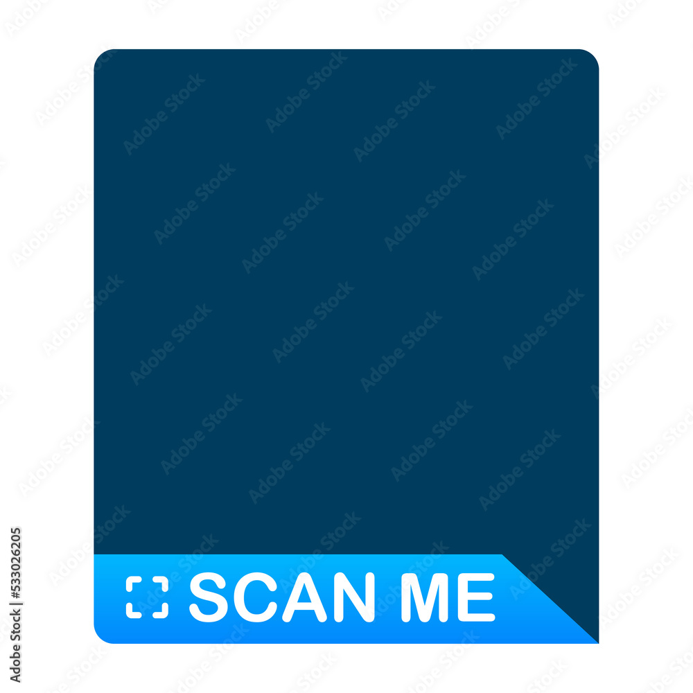 Poster qr code for smartphone. inscription scan me with smartphone icon. qr code for payment. illustration