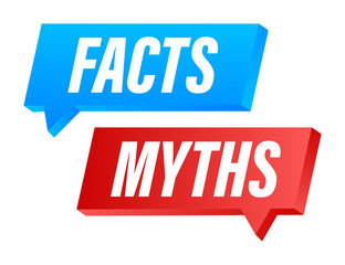 Myths facts. Facts, great design for any purposes.  stock illustration.