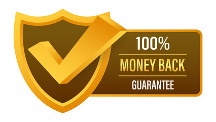 Money back guarantee. Ribbon banner. Sale tag. Sale banner badge.  stock illustration.