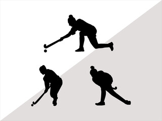 Field Hockey SVG, Field hockey Player Svg, Woman Field hockey Player silhouette, Field Hockey Silhouettes, Cut Files for Crafters 