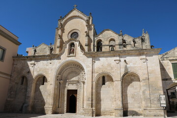 Fototapeta na wymiar The San Giovanni Battista church in Matera, Italy 