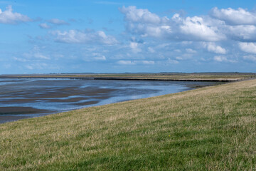 Dam on the Dutch North Sea coast