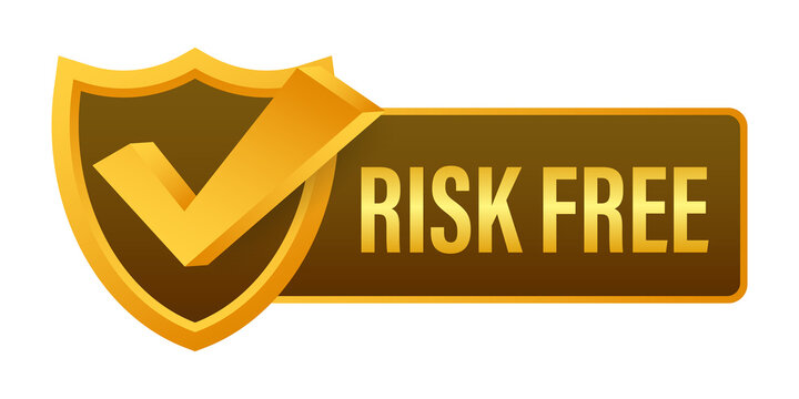 Risk free, guarantee label on white background.  illustration.
