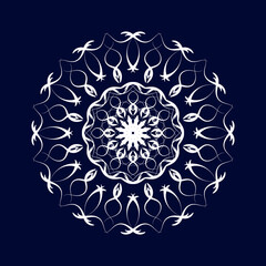 Vintage ornamental circle. Vintage decoration circle isoleted on black background. vector EPS10