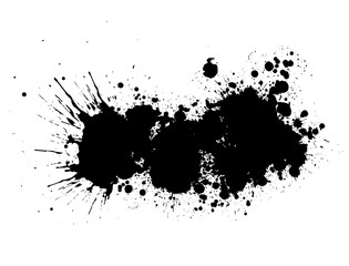 Black blob object on White Background. Vector illustration