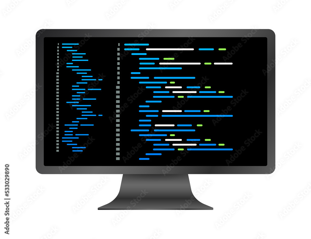 Canvas Prints Digital java code text. Computer software coding  concept. Programming coding script java, digital program code on screen illustration.  stock illustration.