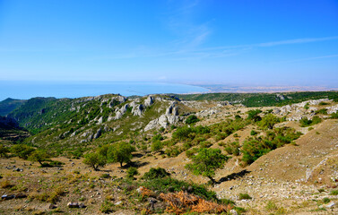 view of landscape of gargano, apulia, italy