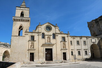 Fototapeta na wymiar Church San Pietro Caveoso in Matera, Italy 