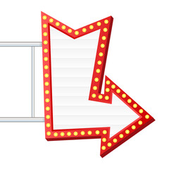 Retro lightbox billboard vintage frame. Lightbox with customizable design. Classic banner for your projects or advertising.