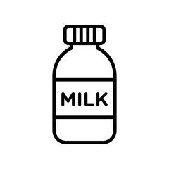 Obraz premium milk bottle icon vector design simple and clean