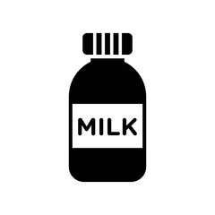 Obraz premium milk bottle icon vector design simple and clean
