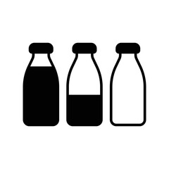 milk bottle icon vector design simple and clean