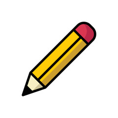 pencil icon vector design simple and clean